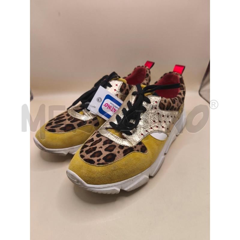 SCARPE DONNA CATERINA C MACULATO GIALLO ORO  | Mercatino dell'Usato Volpago del montello 1