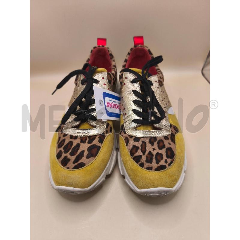 SCARPE DONNA CATERINA C MACULATO GIALLO ORO  | Mercatino dell'Usato Volpago del montello 2