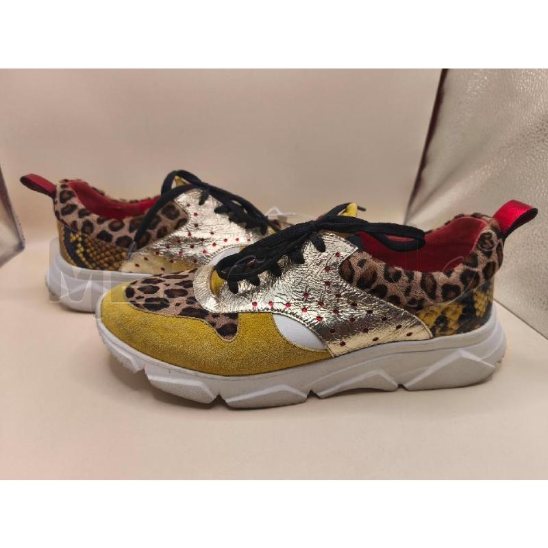SCARPE DONNA CATERINA C MACULATO GIALLO ORO  | Mercatino dell'Usato Volpago del montello 3