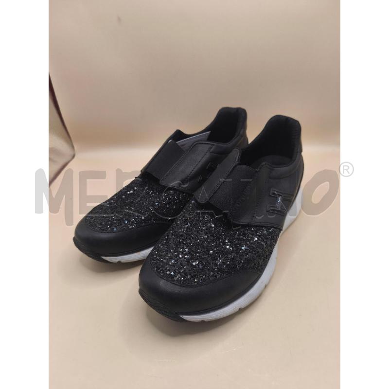 SCARPE DONNA HOGAN NERO GLITTER DAVANTI  | Mercatino dell'Usato Volpago del montello 1