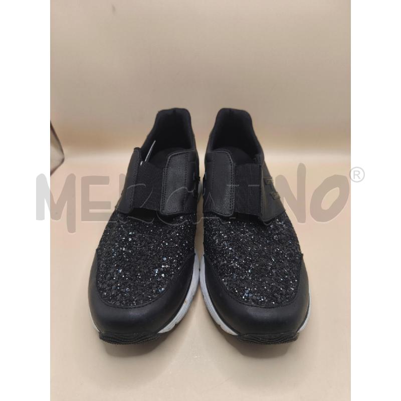 SCARPE DONNA HOGAN NERO GLITTER DAVANTI  | Mercatino dell'Usato Volpago del montello 2