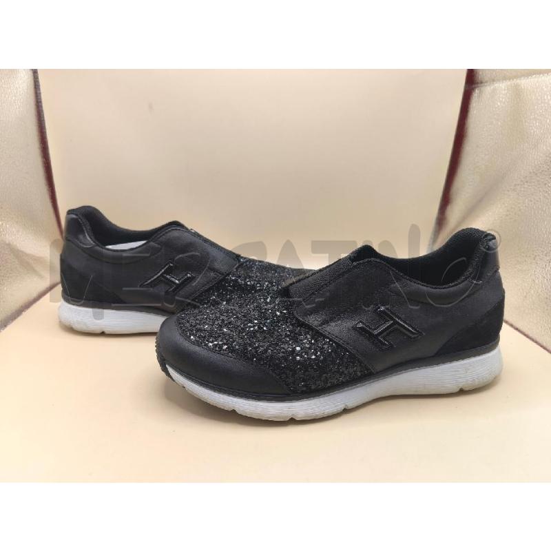 SCARPE DONNA HOGAN NERO GLITTER DAVANTI  | Mercatino dell'Usato Volpago del montello 3