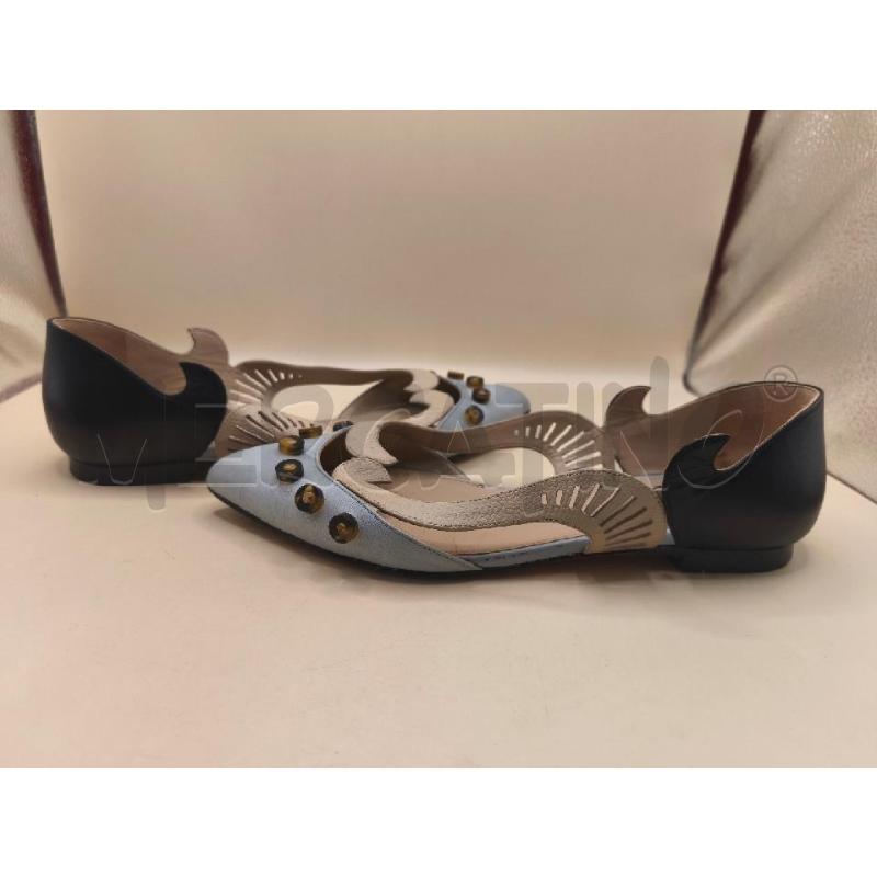 SCARPE DONNA PAULA CADEMARTORI AZZURO PANNA  | Mercatino dell'Usato Volpago del montello 3