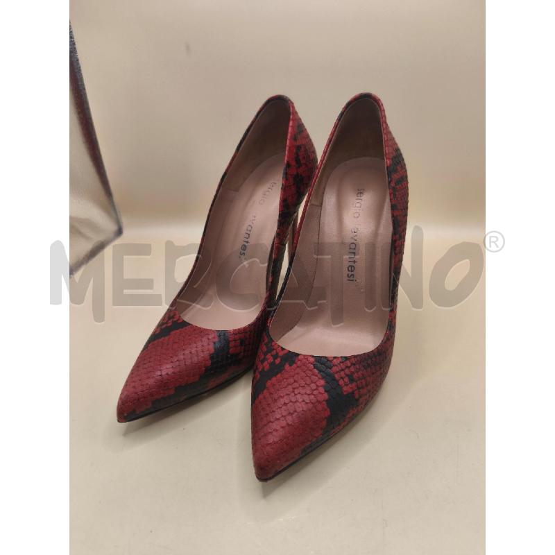 SCARPE TACCHI SERGIO LEVANTESI ROSSO  | Mercatino dell'Usato Volpago del montello 1