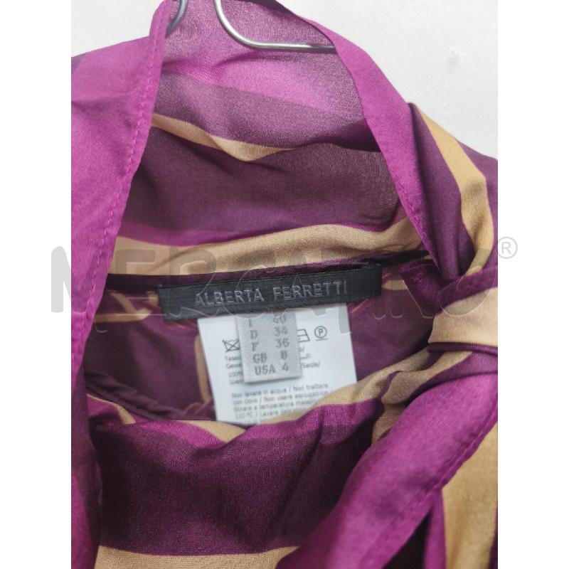 SOTTO GIACCA ALBERTA FERRETTI VIOLA BIEGE %100 SETA | Mercatino dell'Usato Volpago del montello 2
