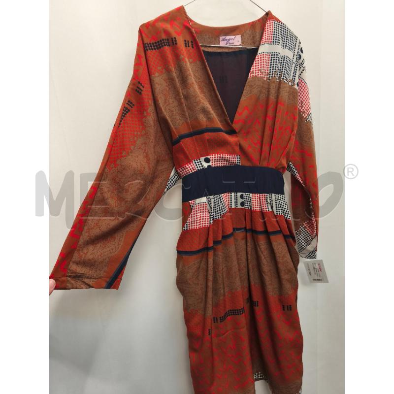 VESTITO DONNA ANGEL PARIS MARRONE ARANCIO BLU  | Mercatino dell'Usato Volpago del montello 3