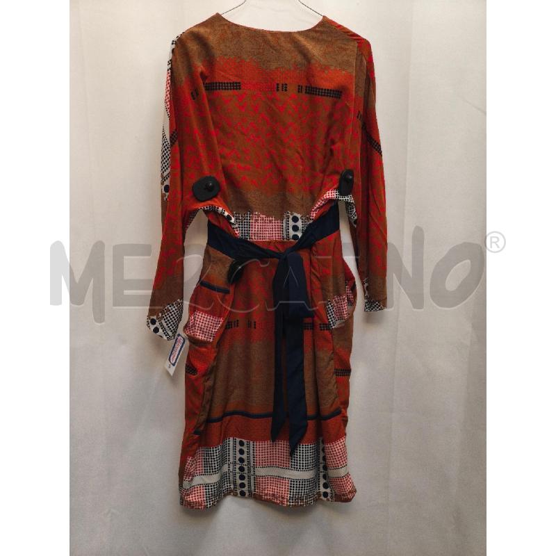 VESTITO DONNA ANGEL PARIS MARRONE ARANCIO BLU  | Mercatino dell'Usato Volpago del montello 4