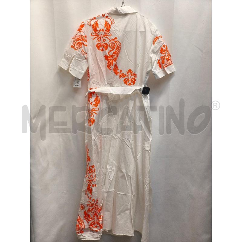 VESTITO DONNA CARACTERE BIANCO FIORI ARANCIONI | Mercatino dell'Usato Volpago del montello 4