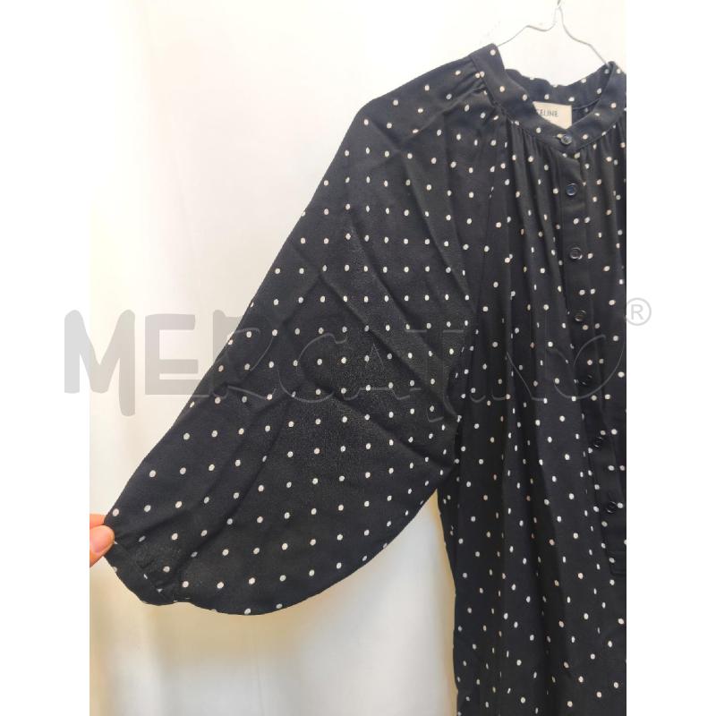 VESTITO DONNA CELINE NERO POIS BIANCA  | Mercatino dell'Usato Volpago del montello 3