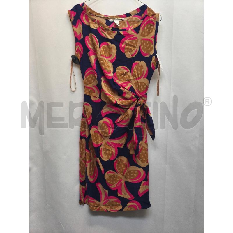 VESTITO DONNA DIANE VON FURSTENBERG BLU MARRONNE FUCSIA  | Mercatino dell'Usato Volpago del montello 1