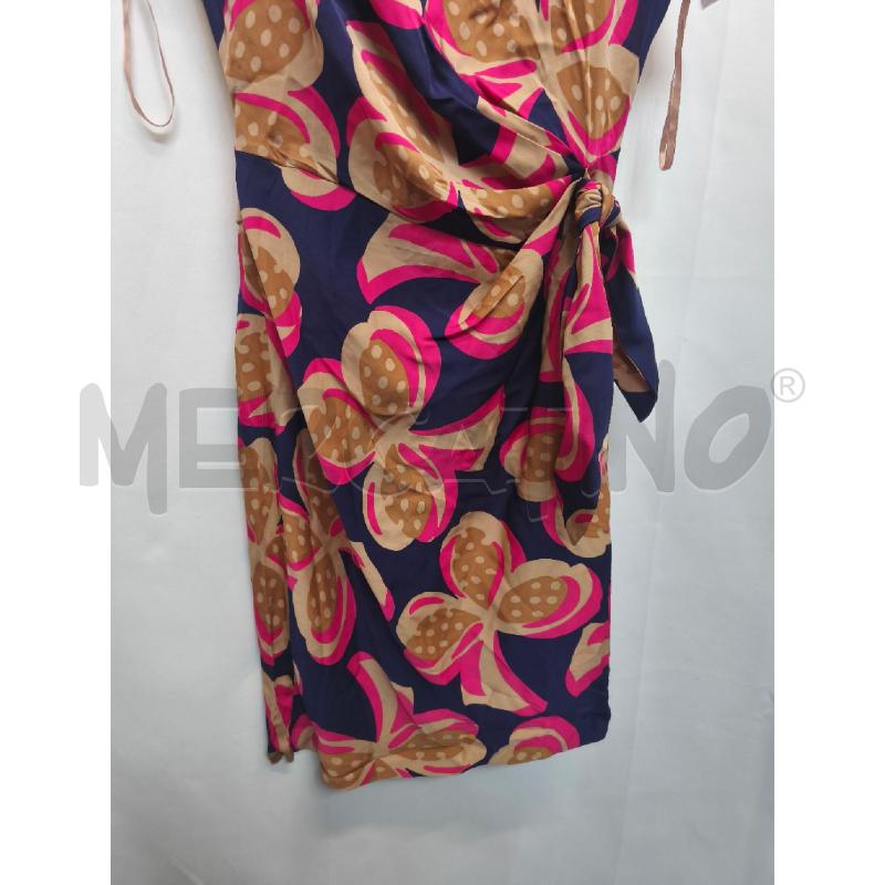 VESTITO DONNA DIANE VON FURSTENBERG BLU MARRONNE FUCSIA  | Mercatino dell'Usato Volpago del montello 3