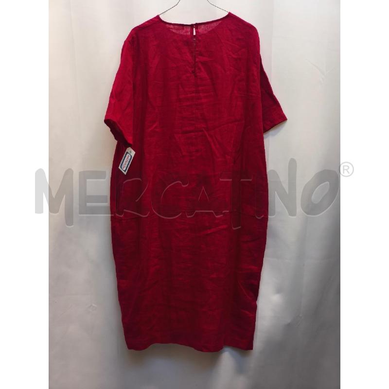 VESTITO DONNA LIVIANA CONTI % 100 LINO ROSSO  | Mercatino dell'Usato Volpago del montello 4