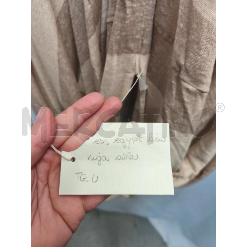 VESTITO DONNA MAISON LAILE RIGHE BIEGE 100%LINO | Mercatino dell'Usato Volpago del montello 4