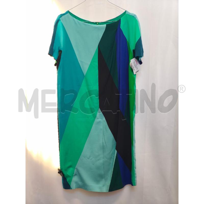 VESTITO DONNA MAXMARA  VERDE AZZURRO NERO | Mercatino dell'Usato Volpago del montello 1