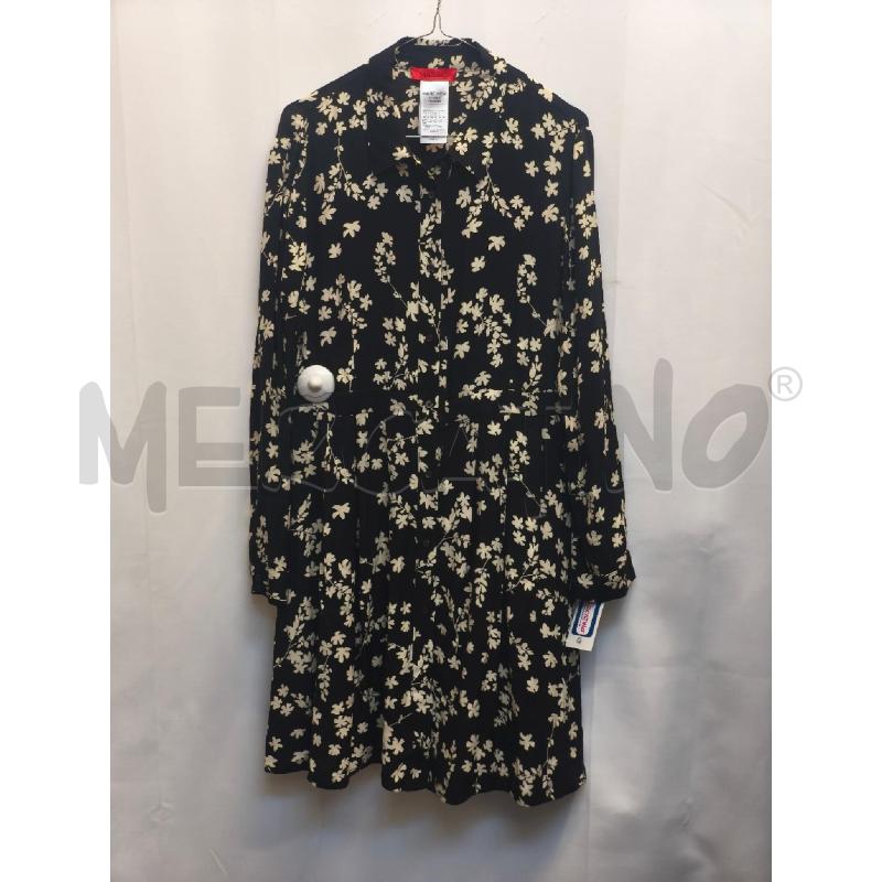 VESTITO DONNA MAX&CO NERO FIORI BIANCHI | Mercatino dell'Usato Volpago del montello 1