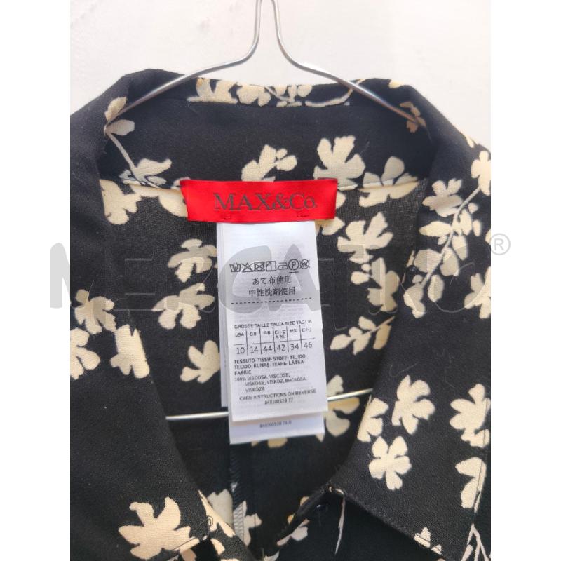 VESTITO DONNA MAX&CO NERO FIORI BIANCHI | Mercatino dell'Usato Volpago del montello 2