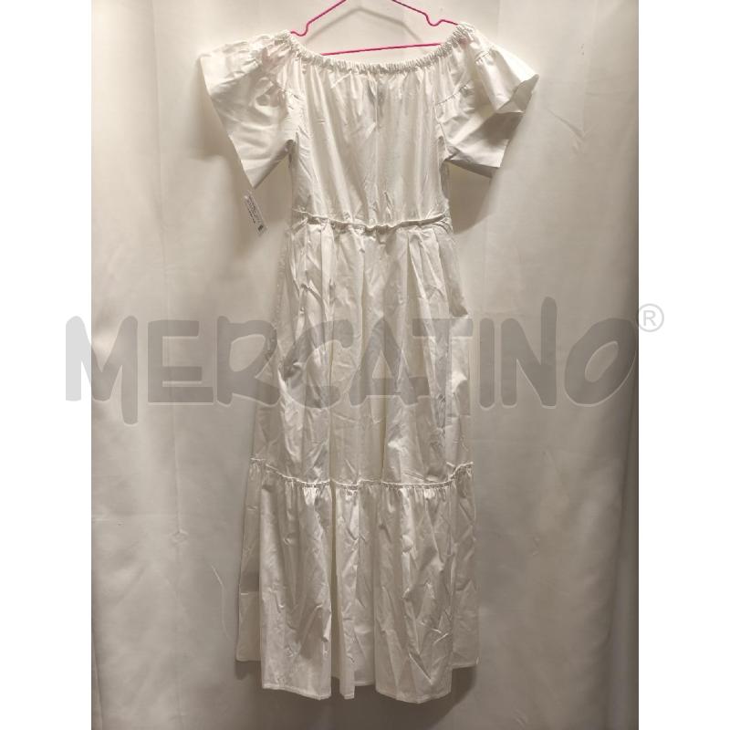 VESTITO DONNA MILVA MI DAVANTI LAVORATO BIANCO | Mercatino dell'Usato Volpago del montello 4