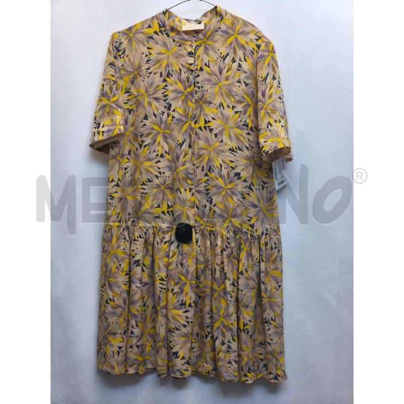 VESTITO DONNA MOMONI PANNA FIORI GIALO VIOLA | Mercatino dell'Usato Volpago del montello 1