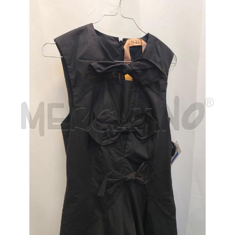 VESTITO DONNA N21 NERO DAVANTI FIOCCHI  | Mercatino dell'Usato Volpago del montello 2