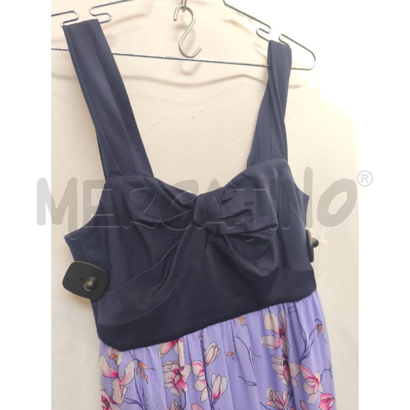 VESTITO DONNA NENETTE BLU VIOLA FIORI  | Mercatino dell'Usato Volpago del montello 2