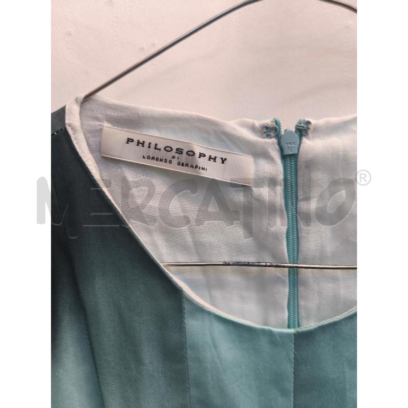 VESTITO DONNA PHILOSOPHY AZZURO ROSA VERDE  | Mercatino dell'Usato Volpago del montello 2