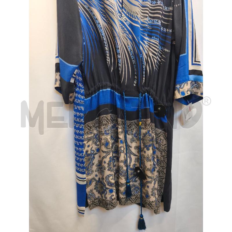 VESTITO DONNA SEVENTY BLU FIORI SETA  | Mercatino dell'Usato Volpago del montello 3