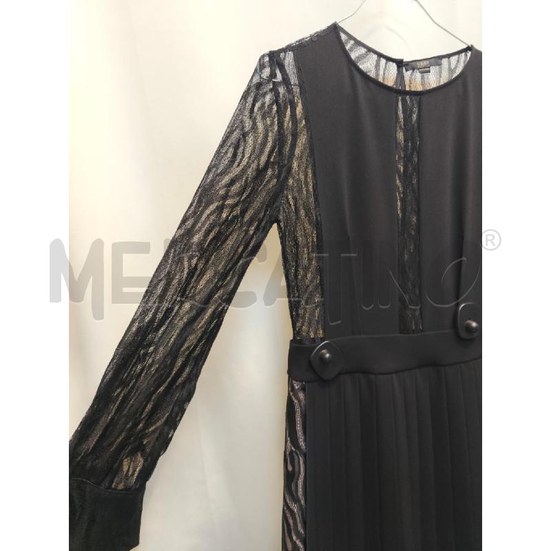 VESTITO DONNA SEVENTY NERO ROSA PLISSE PIZZO  | Mercatino dell'Usato Volpago del montello 3