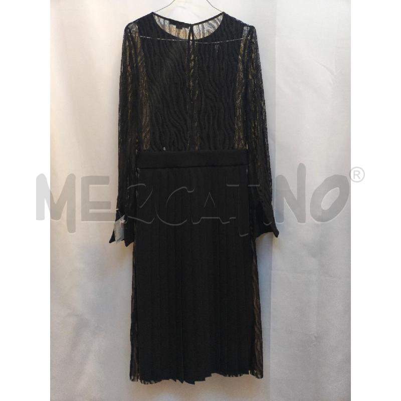 VESTITO DONNA SEVENTY NERO ROSA PLISSE PIZZO  | Mercatino dell'Usato Volpago del montello 4