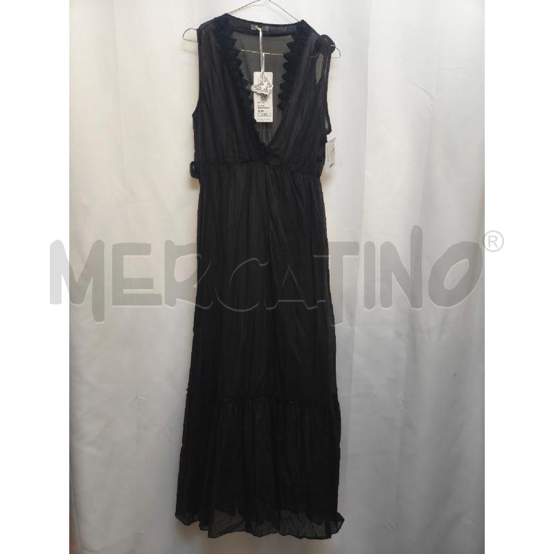 VESTITO DONNA SUSY MIX NERO DAVANTI PIZZO  | Mercatino dell'Usato Volpago del montello 1
