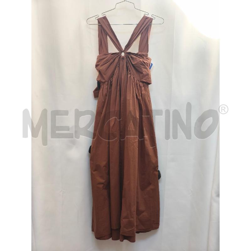 VESTITO DONNA TELA MARRONE  | Mercatino dell'Usato Volpago del montello 1