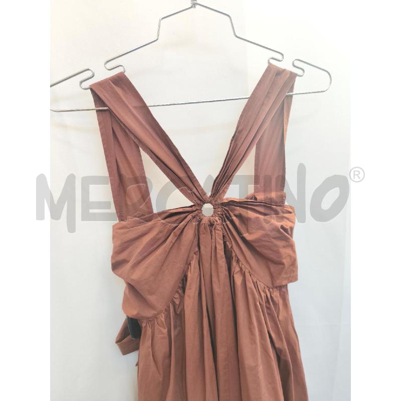 VESTITO DONNA TELA MARRONE  | Mercatino dell'Usato Volpago del montello 2