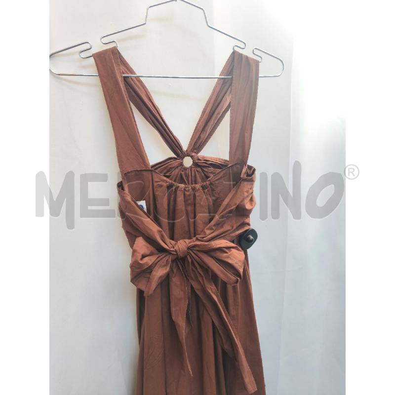 VESTITO DONNA TELA MARRONE  | Mercatino dell'Usato Volpago del montello 4