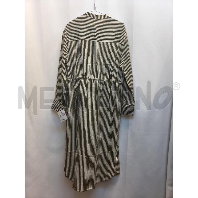 VESTITO DONNA TELA RIGHE NERI PANNA  | Mercatino dell'Usato Volpago del montello 4