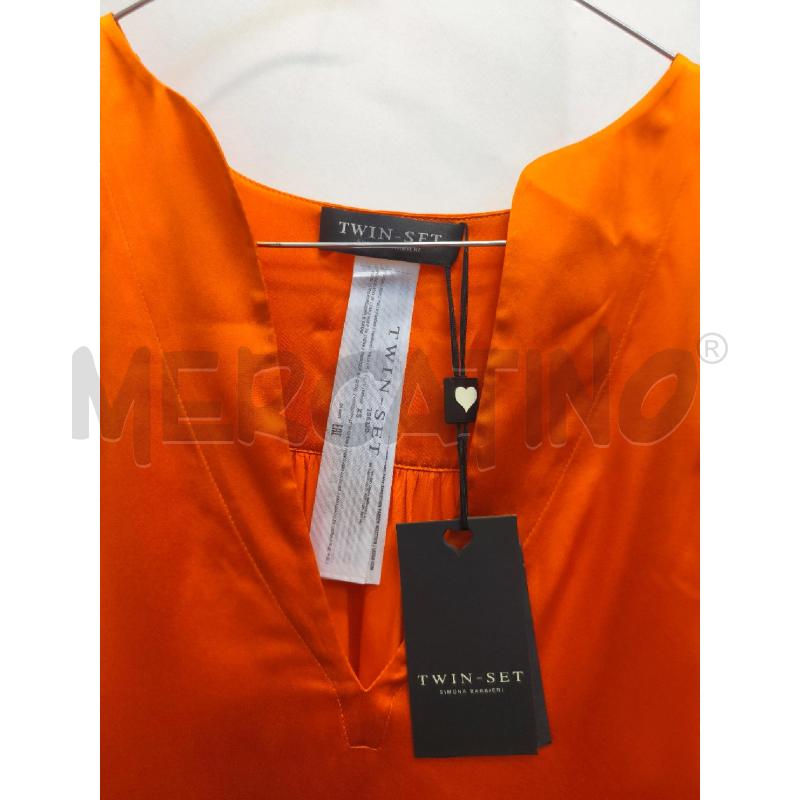 VESTITO DONNA TWINSET RASO ARANCIO NUOVO  | Mercatino dell'Usato Volpago del montello 2