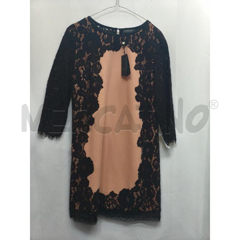 VESTITO DONNA TWIN SET ROSA NERO PIZZO  | Mercatino dell'Usato Volpago del montello 1
