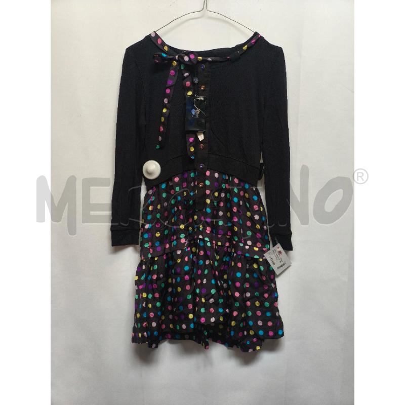 VESTITO DONNA VDP NERO POIS COLORATE  | Mercatino dell'Usato Volpago del montello 1