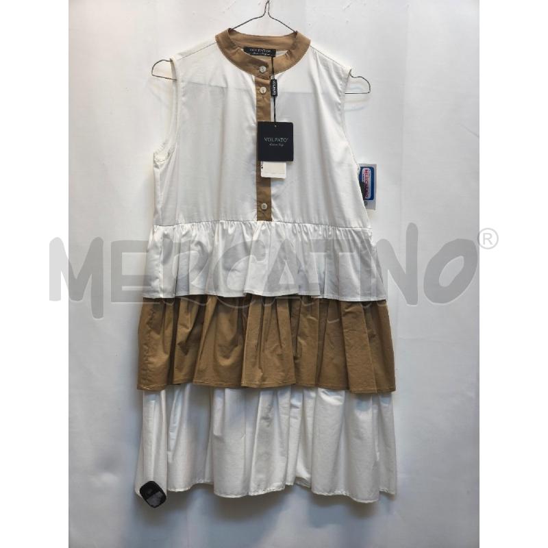 VESTITO DONNA VOLPATO BIANCO MARRONE  | Mercatino dell'Usato Volpago del montello 1