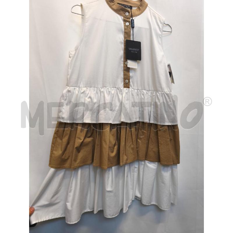 VESTITO DONNA VOLPATO BIANCO MARRONE  | Mercatino dell'Usato Volpago del montello 3