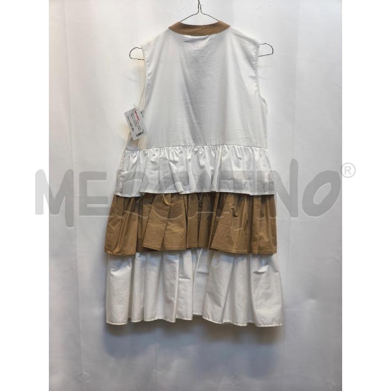 VESTITO DONNA VOLPATO BIANCO MARRONE  | Mercatino dell'Usato Volpago del montello 4