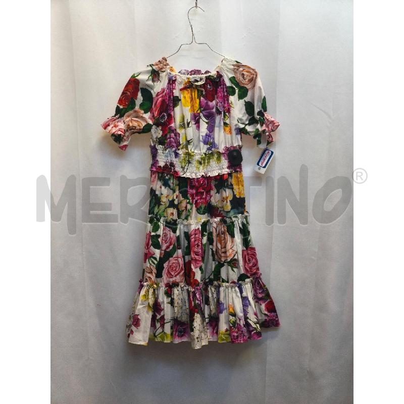 VESTITO RAGAZZA DOLCE GABBANA BIANCO 9/10 FIORI | Mercatino dell'Usato Volpago del montello 1