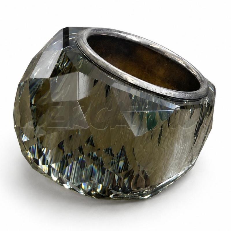 ANELLO D SWAROVSKI GRIGIO FUMÈ CRISTALLO | Mercatino dell'Usato Gallarate 1