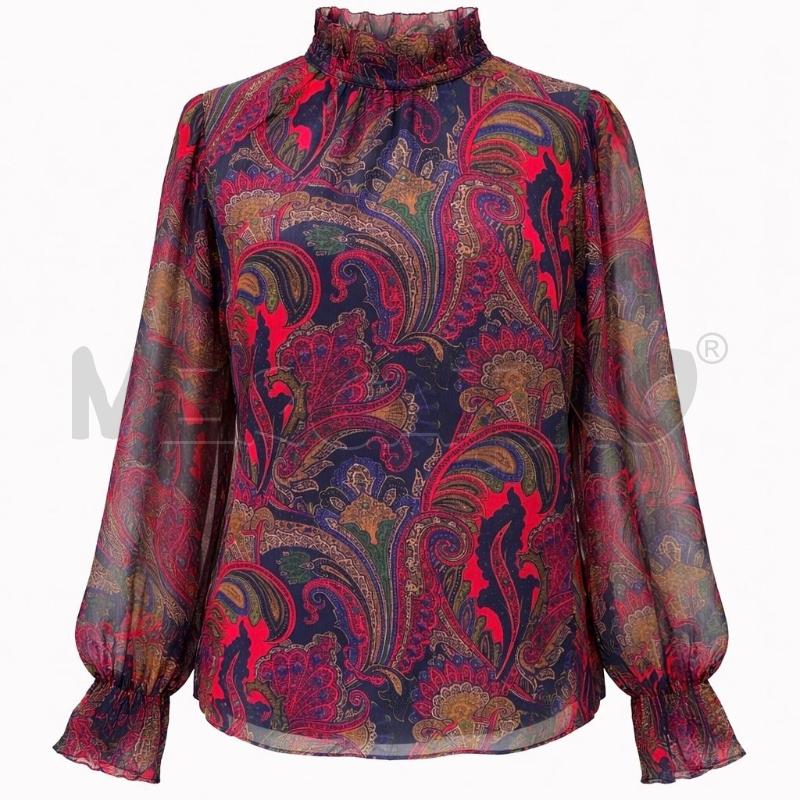 BLUSA D RALPH LAUREN STAMPA DAMASCATA BLU ROSSA | Mercatino dell'Usato Gallarate 1