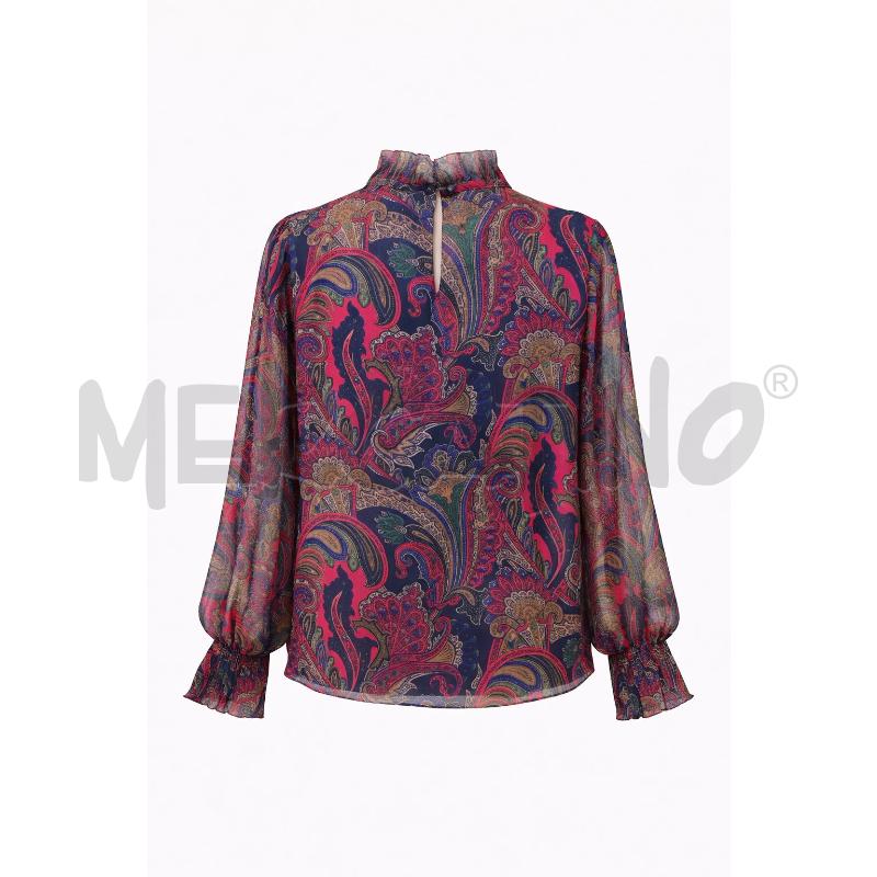 BLUSA D RALPH LAUREN STAMPA DAMASCATA BLU ROSSA | Mercatino dell'Usato Gallarate 2