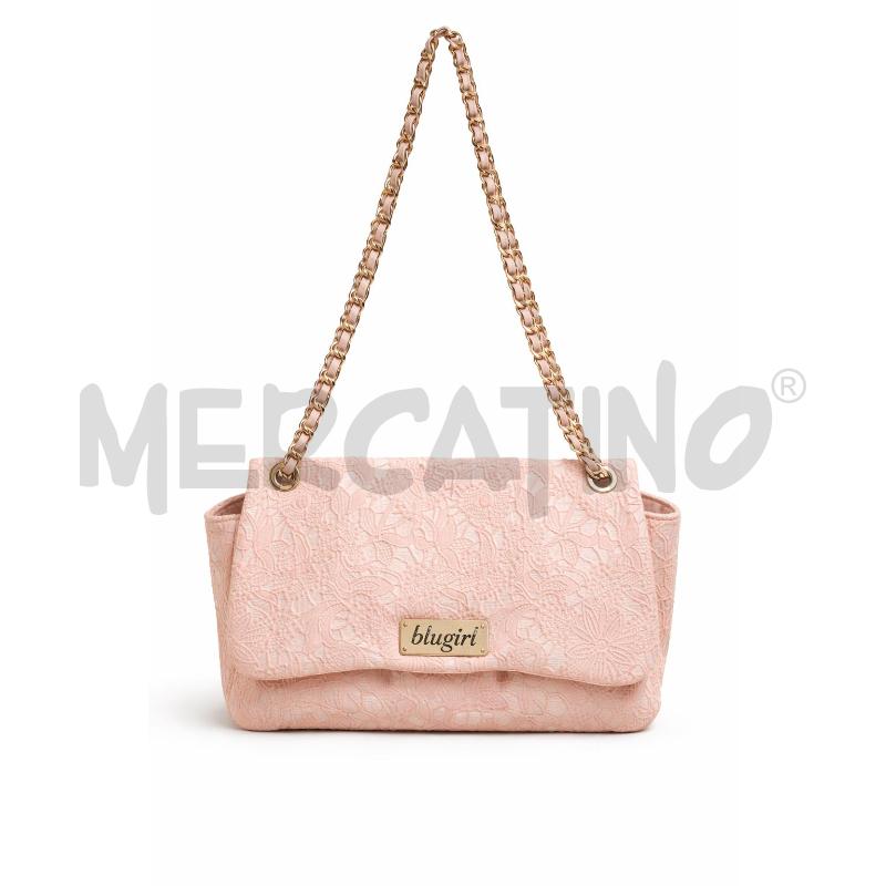 BORSA DONNA BLUGIRL ROSA PIZZO E PELLE | Mercatino dell'Usato Gallarate 1