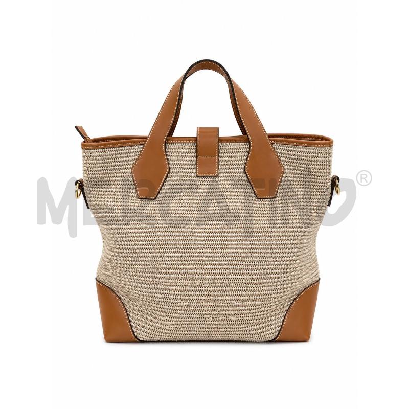 BORSA DONNA MY STYLE BAG BEIGE PELLE E TESSUTO | Mercatino dell'Usato Gallarate 2