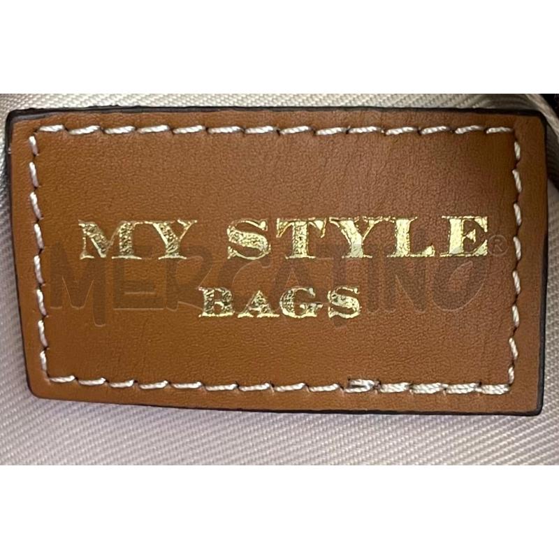 BORSA DONNA MY STYLE BAG BEIGE PELLE E TESSUTO | Mercatino dell'Usato Gallarate 5