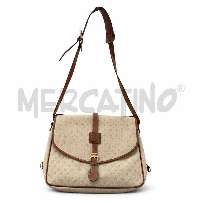 BORSA DONNA POLLINI BEIGE E PROFILI CUOIO  | Mercatino dell'Usato Gallarate 1