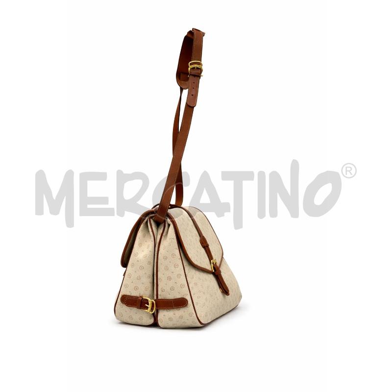 BORSA DONNA POLLINI BEIGE E PROFILI CUOIO  | Mercatino dell'Usato Gallarate 2