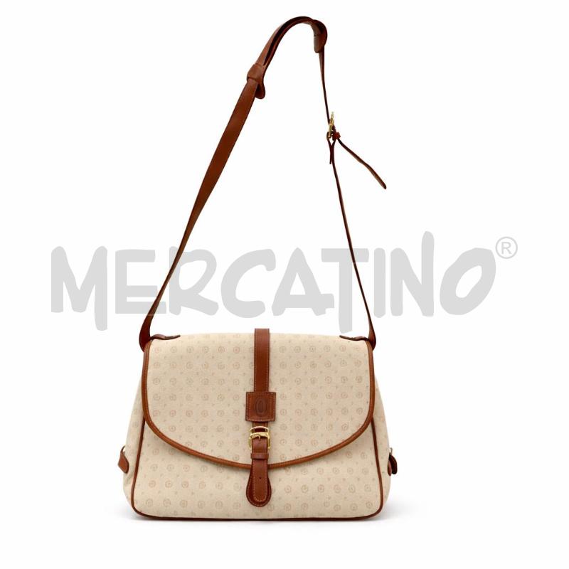 BORSA DONNA POLLINI BEIGE E PROFILI CUOIO  | Mercatino dell'Usato Gallarate 3