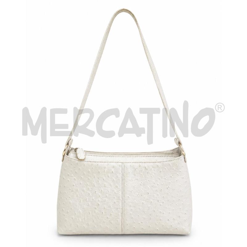 BORSA DONNA SERAPIAN BIANCA STRUZZO | Mercatino dell'Usato Gallarate 1
